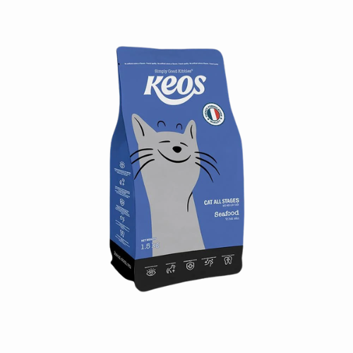 Thức ăn hạt cho mèo Keos vị hải sản (1.5kg)